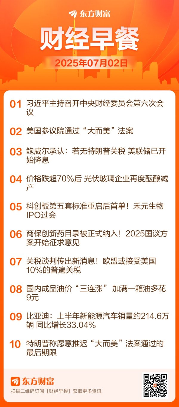 配股宝 【7月2日Choice早班车】价格跌超70%后 光伏玻璃企业再度酝酿减产