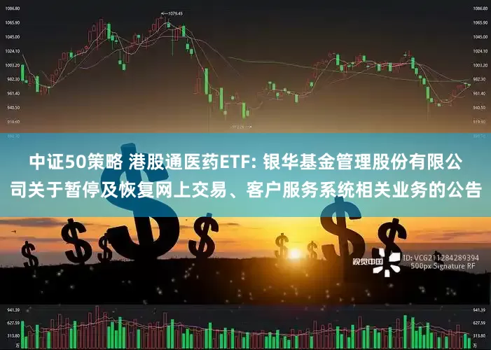 中证50策略 港股通医药ETF: 银华基金管理股份有限公司关于暂停及恢复网上交易、客户服务系统相关业务的公告