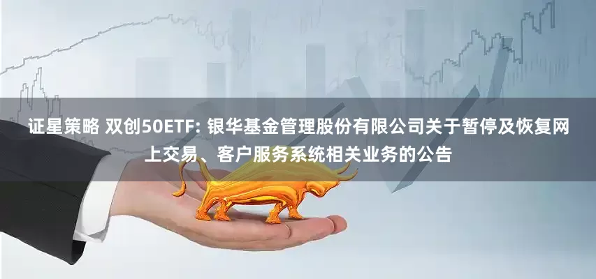 证星策略 双创50ETF: 银华基金管理股份有限公司关于暂停及恢复网上交易、客户服务系统相关业务的公告
